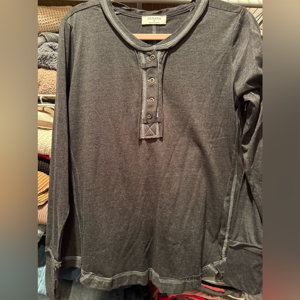 Zenana Henley Shirt